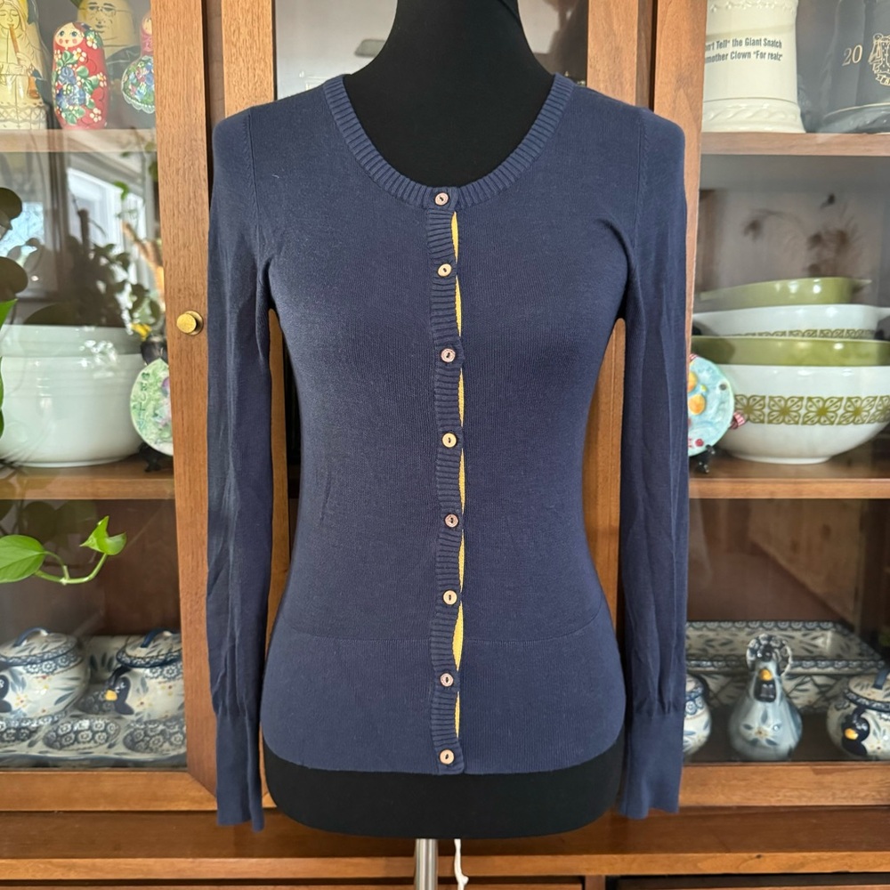 Ness of Scotland Navy Blue Button Down Cardigan Sweater